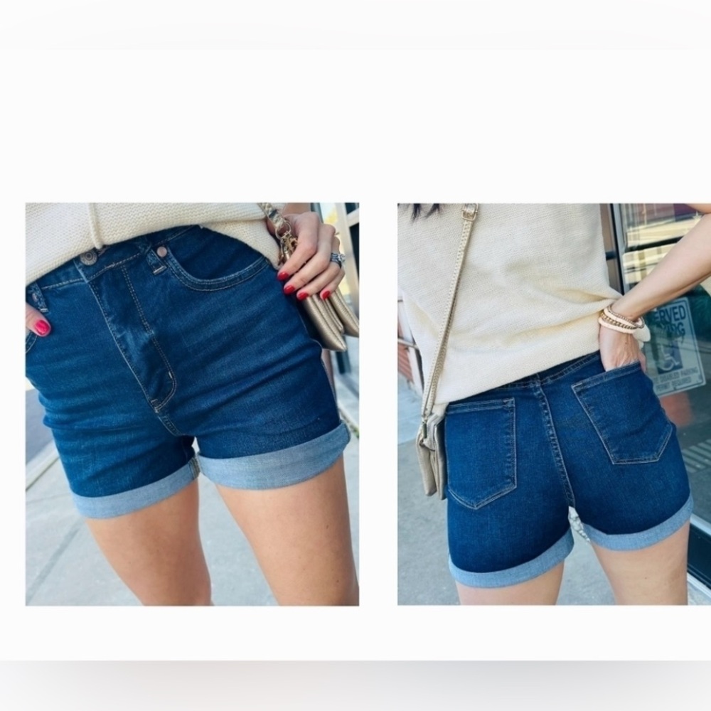 Judy Blue #JB150286 High Rise Tummy Control Denim Shorts (L) - Picture 9 of 9
